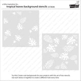 tropical leaves background stencils