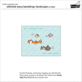 stitched wavy backdrop: landscape