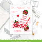 layered hearts background stencils