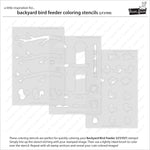 backyard bird feeder coloring stencils