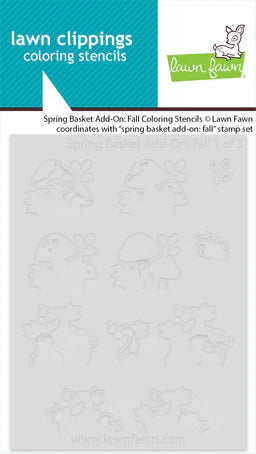 spring basket add-on: fall coloring stencils