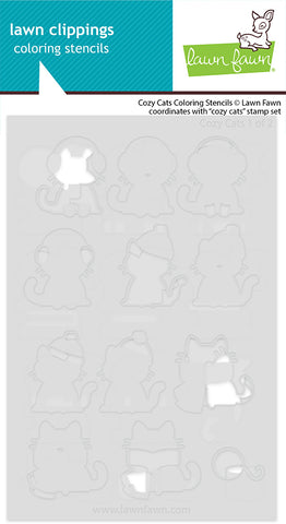 cozy cats coloring stencils