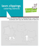 cozy cats christmas add-on coloring stencils
