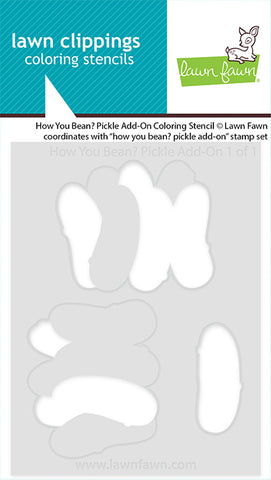 how you bean? pickle add-on coloring stencil