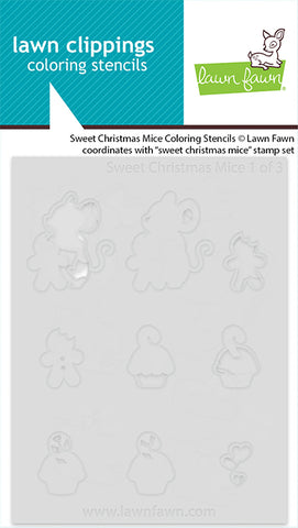 sweet christmas mice coloring stencils